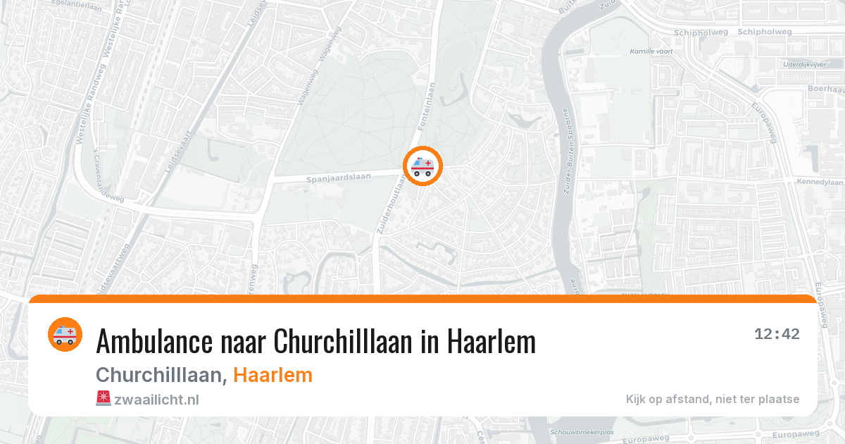 Ambulance naar Churchilllaan in Haarlem — 8 aug 2026