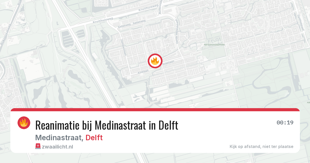 Reanimatie bij Medinastraat in Delft — 6 jun 2026