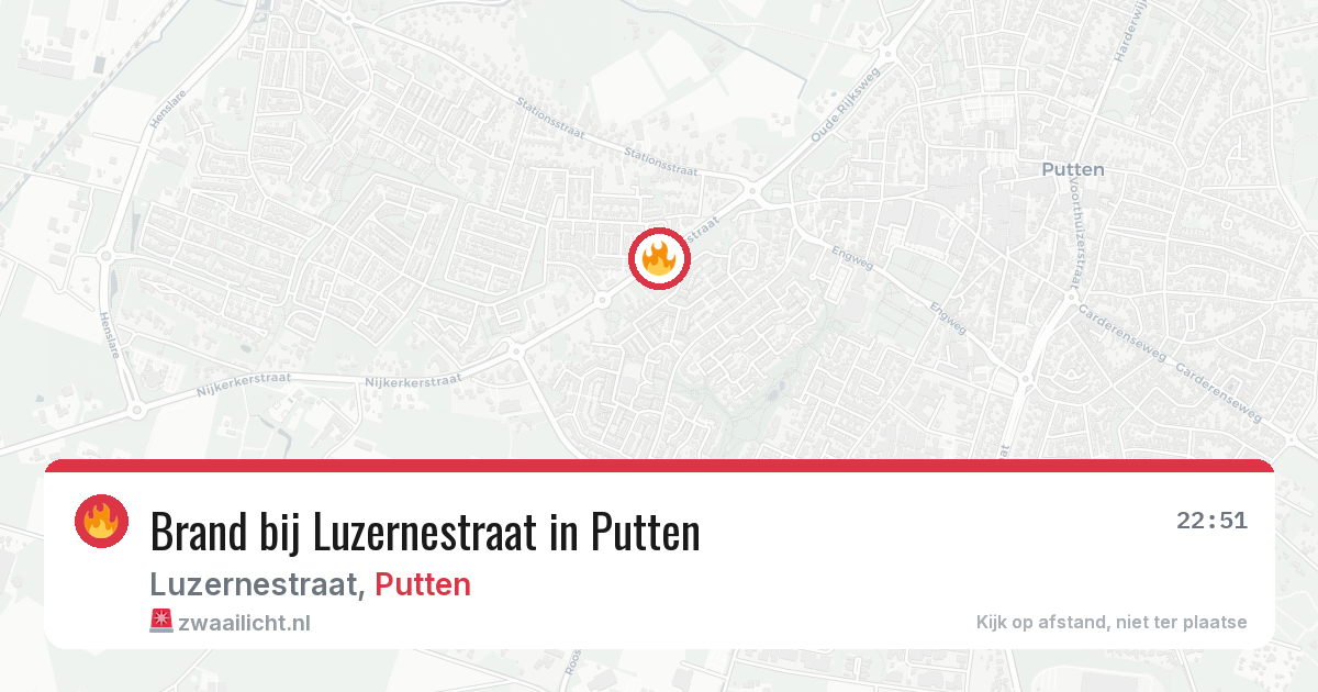 Brand bij Luzernestraat in Putten — 19 jun 2026