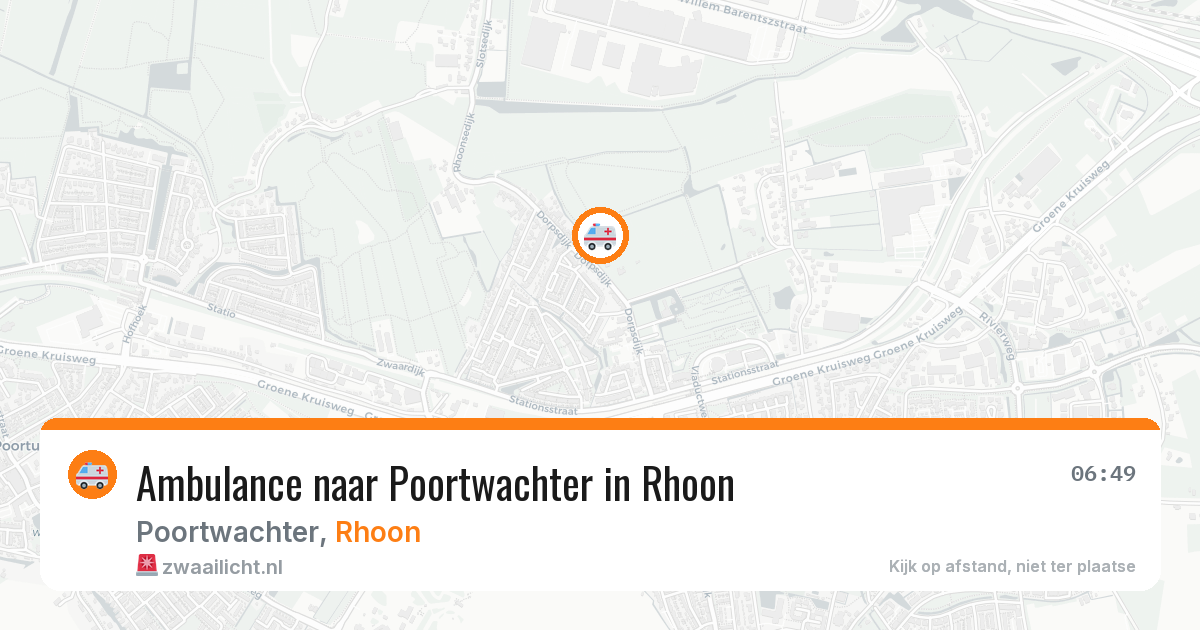 Ambulance naar Poortwachter in Rhoon — 31 jul 2026