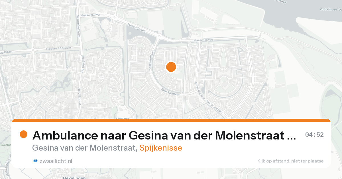 Ambulance naar Gesina van der Molenstraat in Spijkenisse — 26 aug 2026