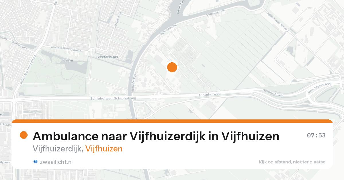 Ambulance naar Vijfhuizerdijk in Vijfhuizen — 29 mei 2026