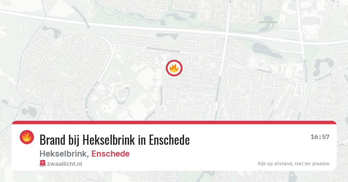 Brand bij Hekselbrink in Enschede — 26 mei 2026