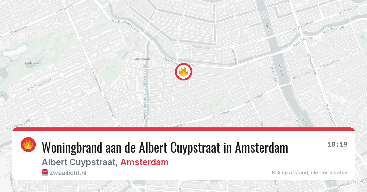 Woningbrand aan de Albert Cuypstraat in Amsterdam — 28 mei 2026