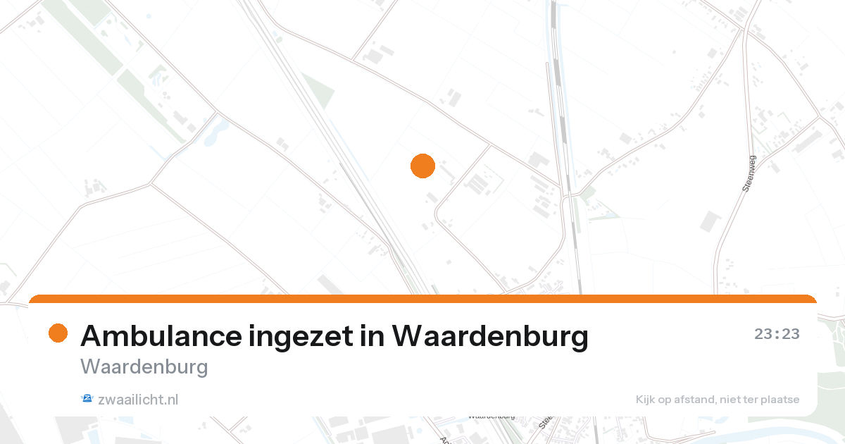 Ambulance ingezet in Waardenburg — 26 aug 2026