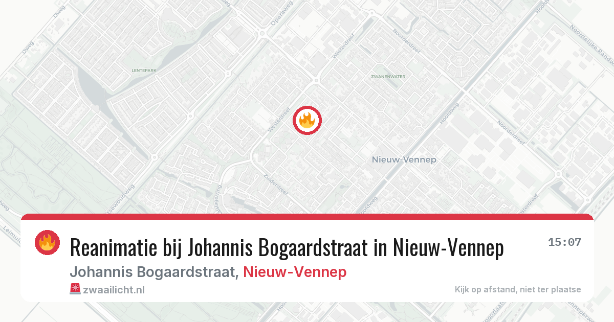 Reanimatie bij Johannis Bogaardstraat in Nieuw-Vennep — 20 feb 2026