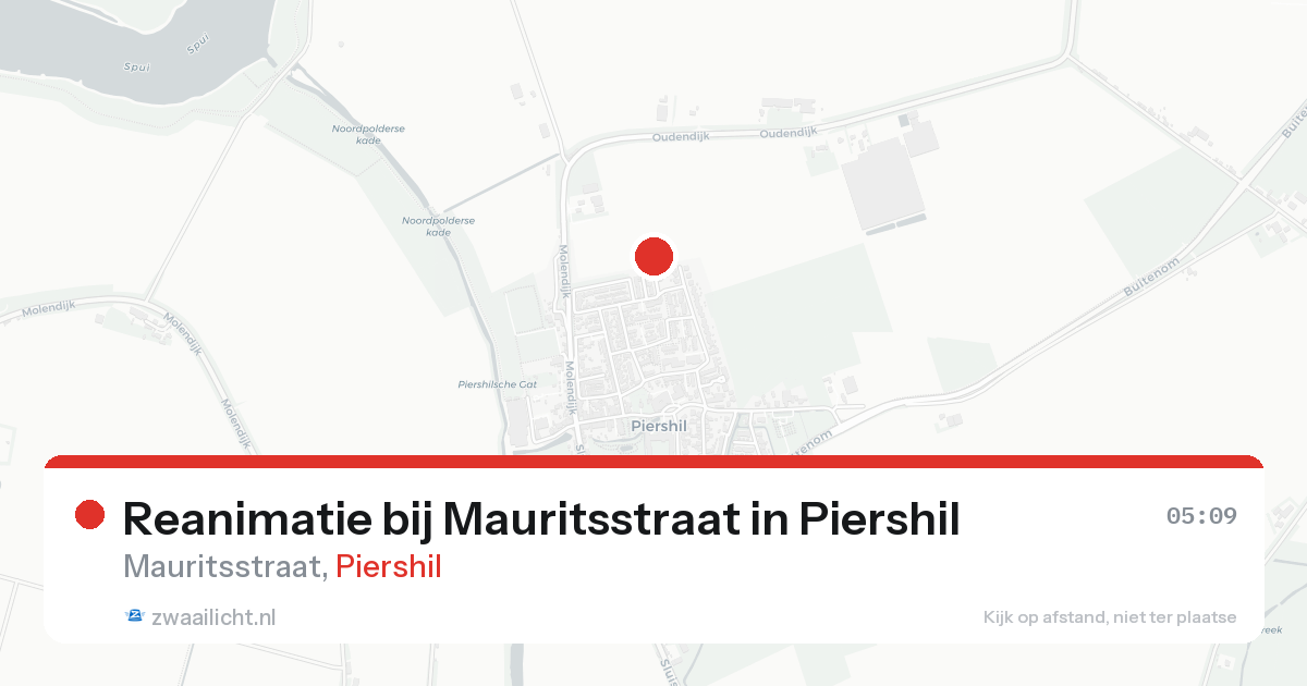 Reanimatie bij Mauritsstraat in Piershil — 22 aug 2026