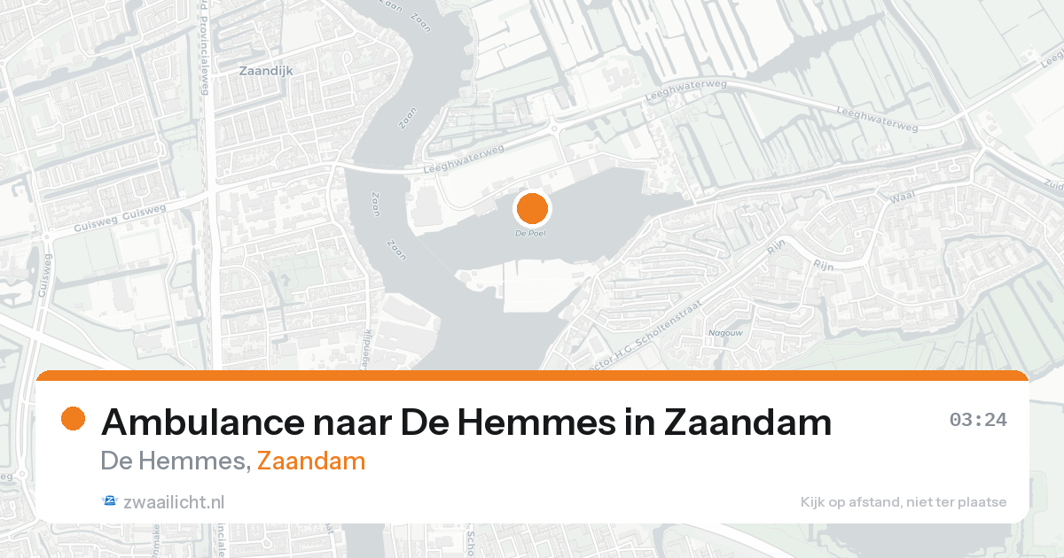 Ambulance naar De Hemmes in Zaandam — 22 aug 2026