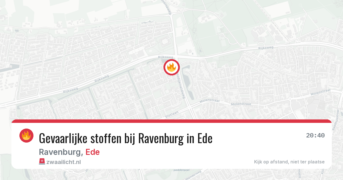 Gevaarlijke stoffen bij Ravenburg in Ede — 27 jul 2026