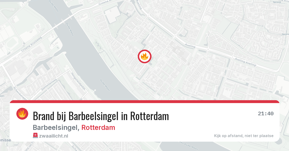 Brand bij Barbeelsingel in Rotterdam — 18 jun 2026