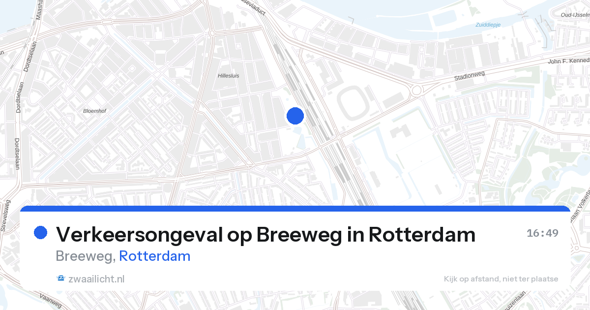 Verkeersongeval op Breeweg in Rotterdam — 28 aug 2026