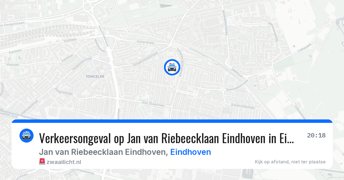 Verkeersongeval op Jan van Riebeecklaan Eindhoven in Eindhoven — 23 mei 2026