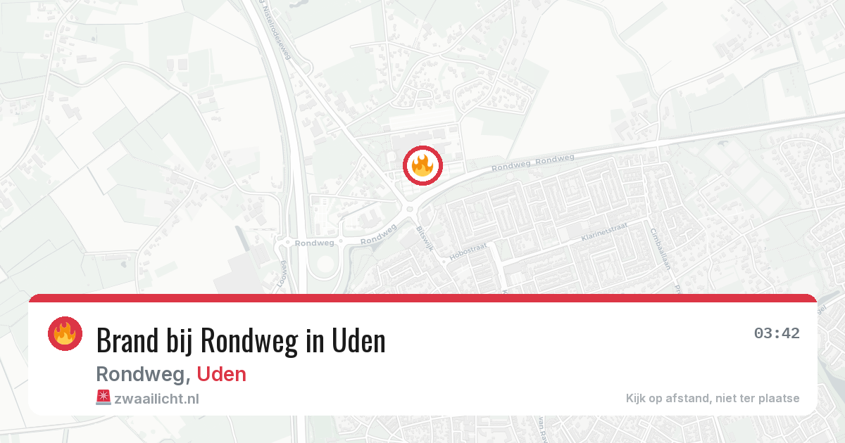 Brand bij Rondweg in Uden — 28 jun 2026
