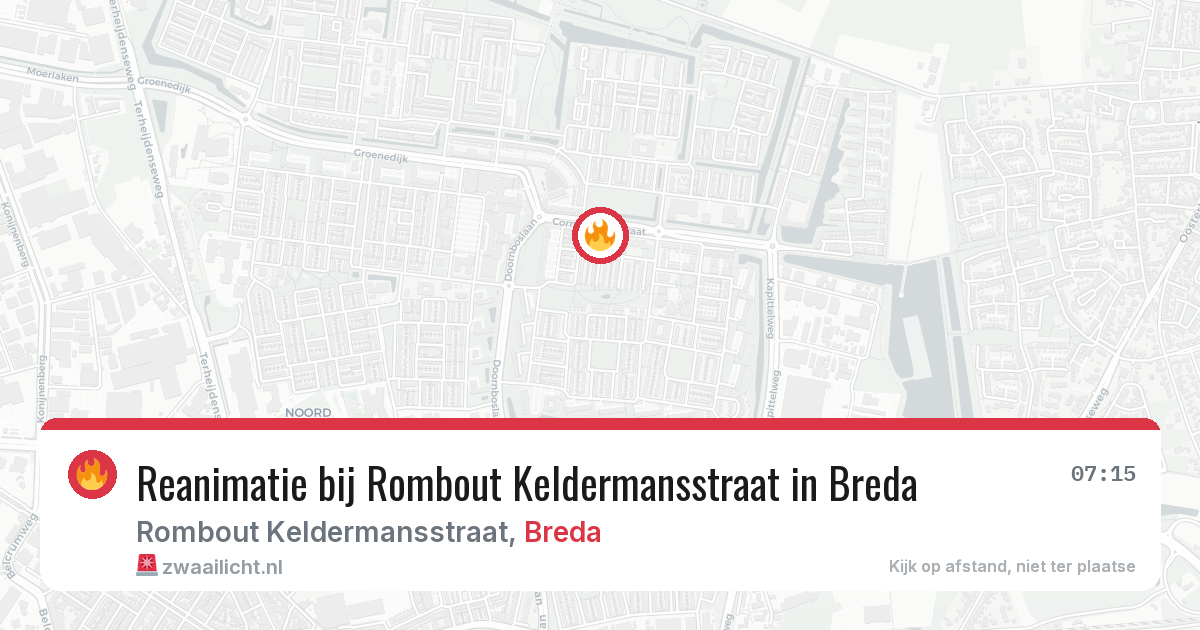 Reanimatie bij Rombout Keldermansstraat in Breda — 2 apr 2026