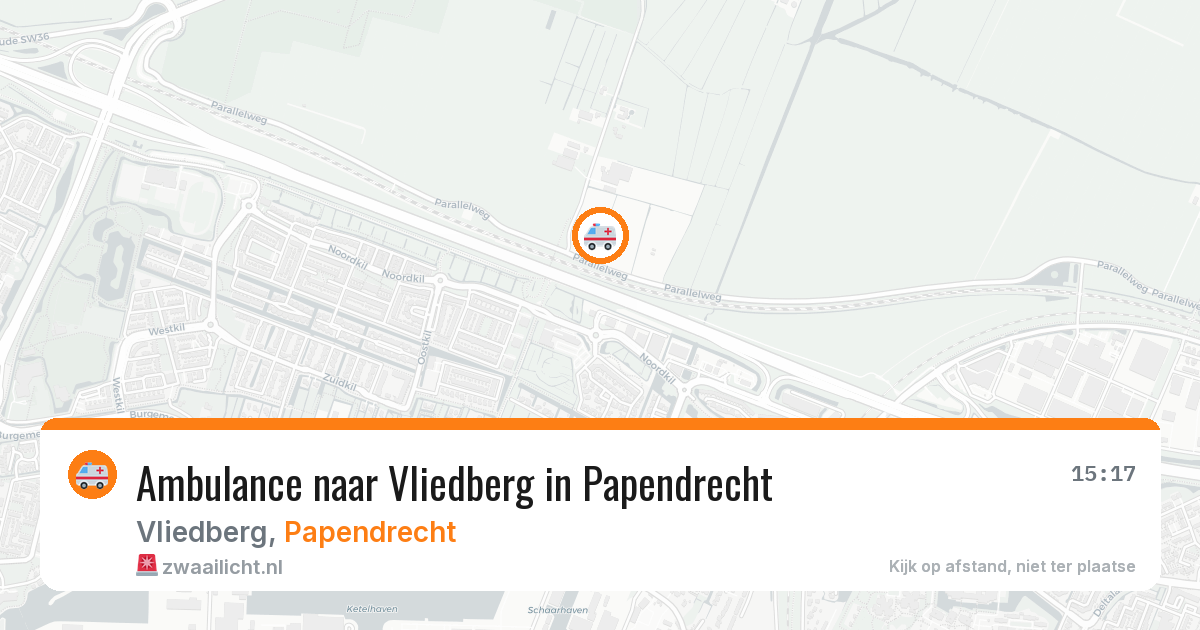 Ambulance naar Vliedberg in Papendrecht — 5 jun 2026