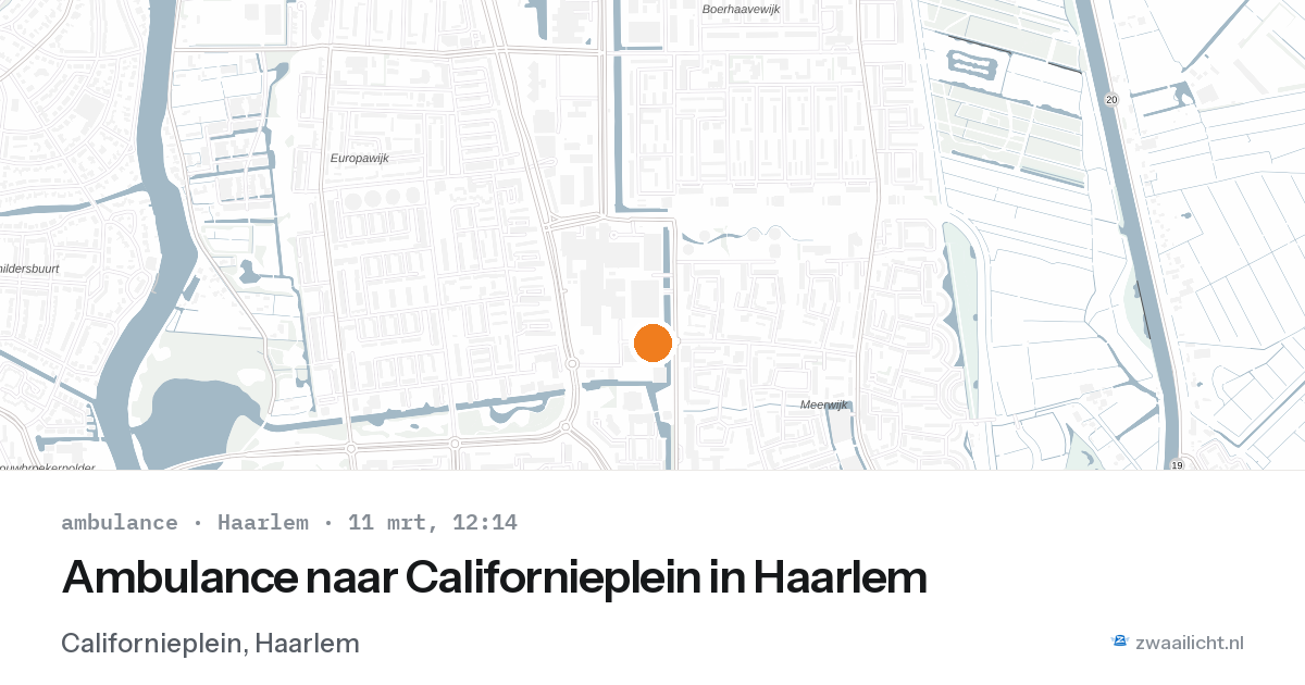 Ambulance naar Californieplein in Haarlem — 11 mrt 2026