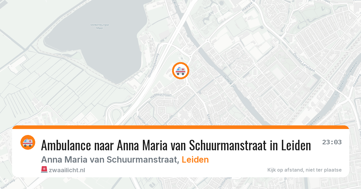 Ambulance naar Anna Maria van Schuurmanstraat in Leiden — 31 jul 2026