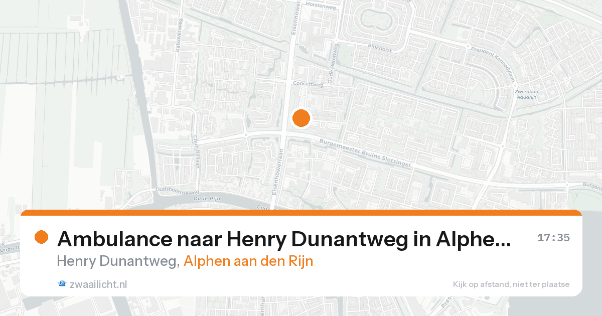 Ambulance naar Henry Dunantweg in Alphen aan den Rijn — 21 aug 2026
