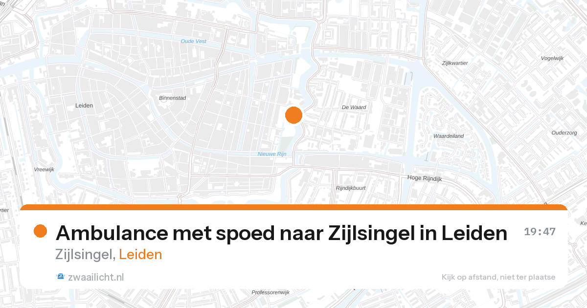 Ambulance met spoed naar Zijlsingel in Leiden — 9 mei 2026