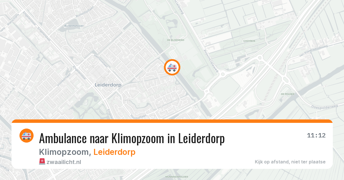 Ambulance naar Klimopzoom in Leiderdorp — 7 jul 2026