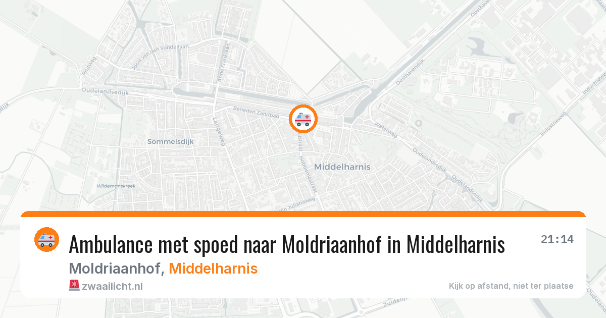 Ambulance met spoed naar Moldriaanhof in Middelharnis — 4 jun 2026