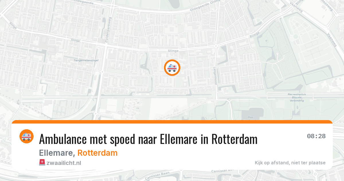 Ambulance met spoed naar Ellemare in Rotterdam — 13 mei 2026