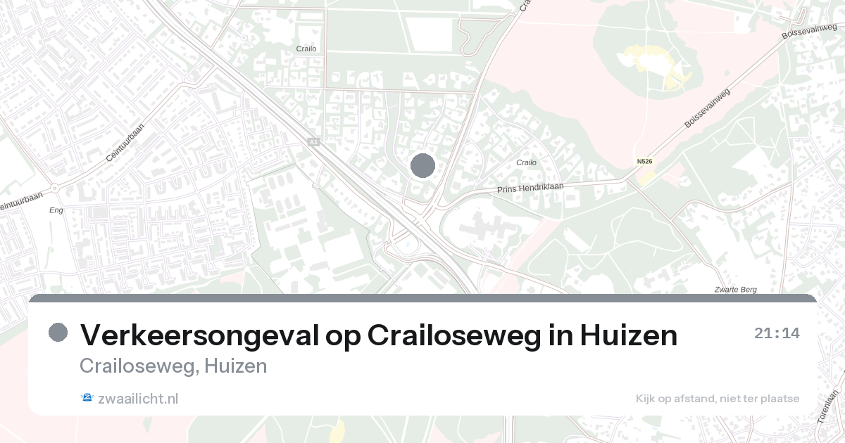 Verkeersongeval op Crailoseweg in Huizen — 27 feb 2026