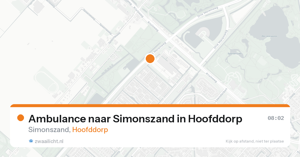 Ambulance naar Simonszand in Hoofddorp — 26 aug 2026