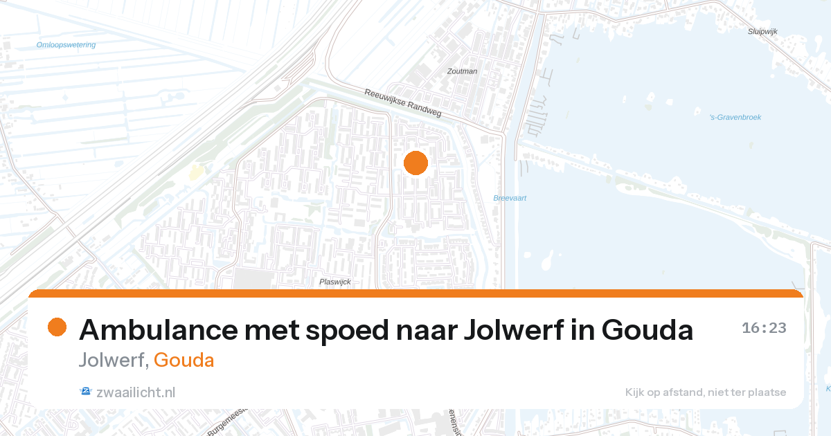 Ambulance met spoed naar Jolwerf in Gouda — 9 mei 2026