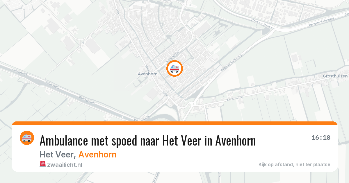 Ambulance met spoed naar Het Veer in Avenhorn — 23 apr 2026