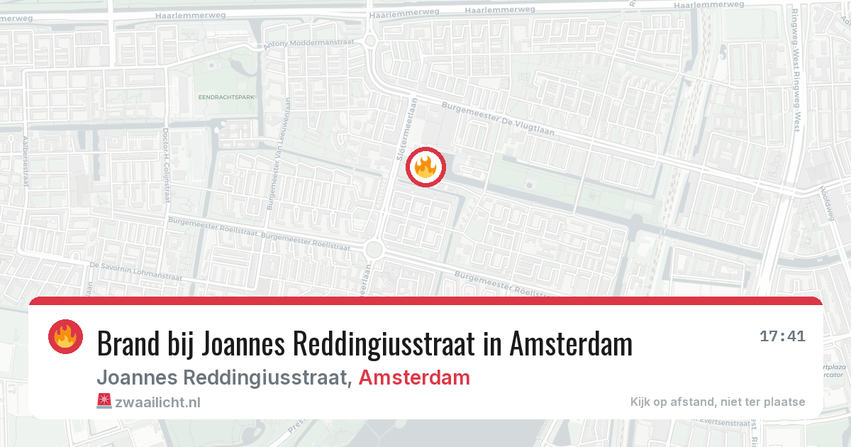 Brand bij Joannes Reddingiusstraat in Amsterdam — 20 mei 2026