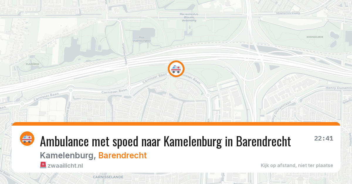 Ambulance met spoed naar Kamelenburg in Barendrecht — 26 apr 2026