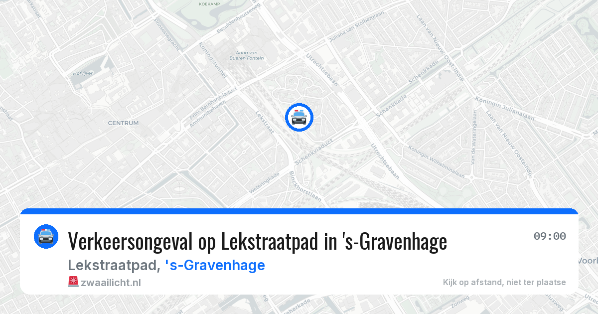 Verkeersongeval op Lekstraatpad in 's-Gravenhage — 24 mrt 2026