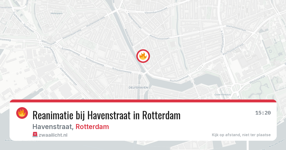 Reanimatie bij Havenstraat in Rotterdam — 23 apr 2026