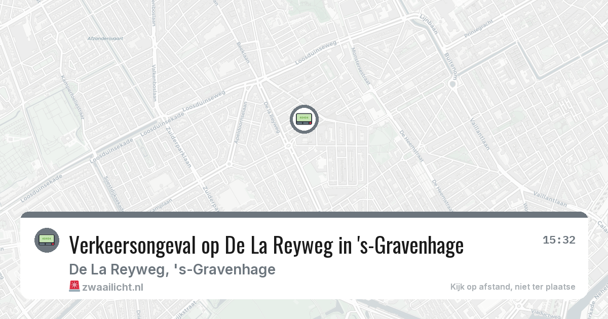 Verkeersongeval op De La Reyweg in 's-Gravenhage — 6 mrt 2026