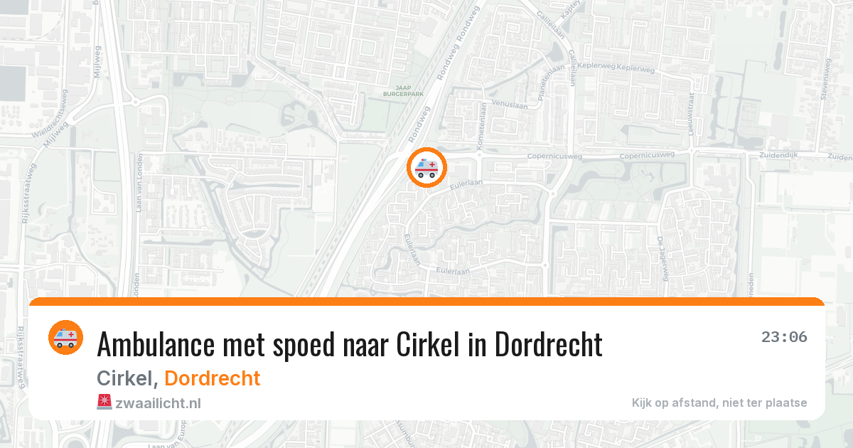 Ambulance met spoed naar Cirkel in Dordrecht — 27 jul 2026
