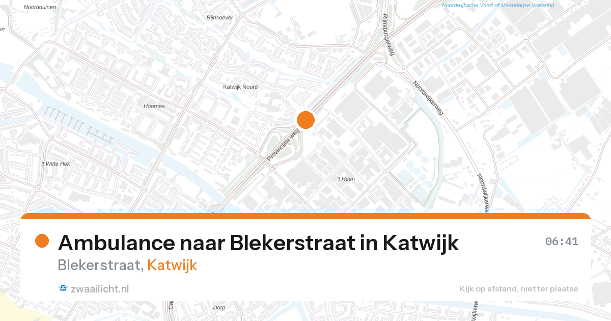 Ambulance naar Blekerstraat in Katwijk — 6 jul 2026
