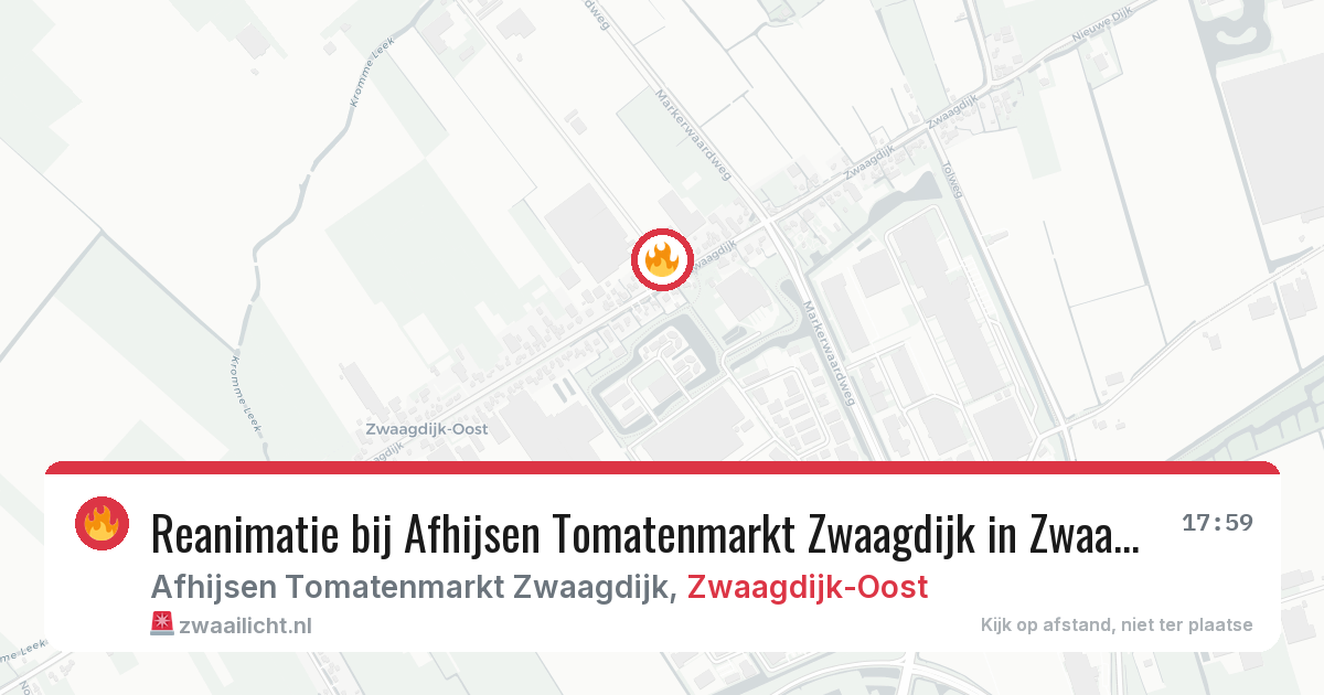 Reanimatie bij Afhijsen Tomatenmarkt Zwaagdijk in Zwaagdijk-Oost — 10 feb 2026