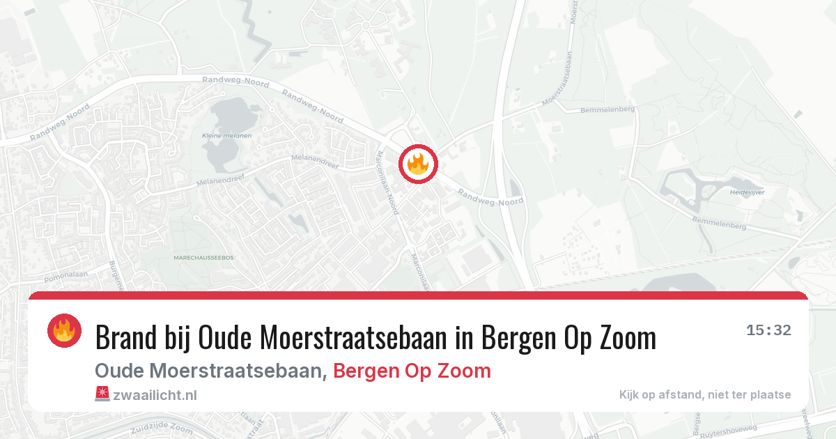 Brand bij Oude Moerstraatsebaan in Bergen Op Zoom — 7 jul 2026