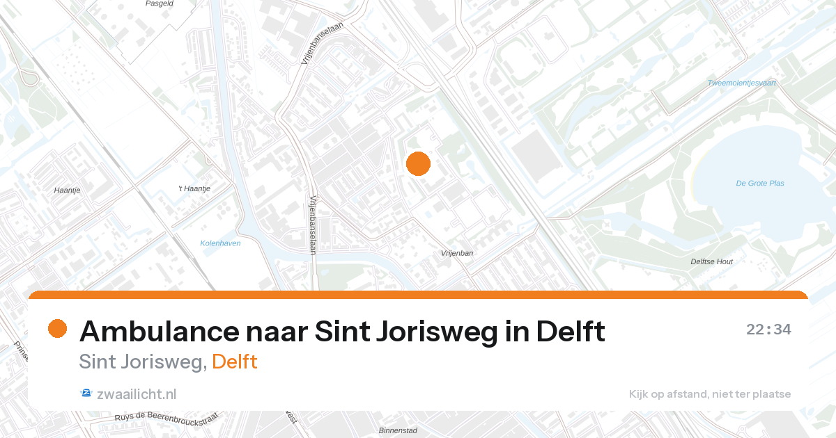 Ambulance naar Sint Jorisweg in Delft — 26 aug 2026