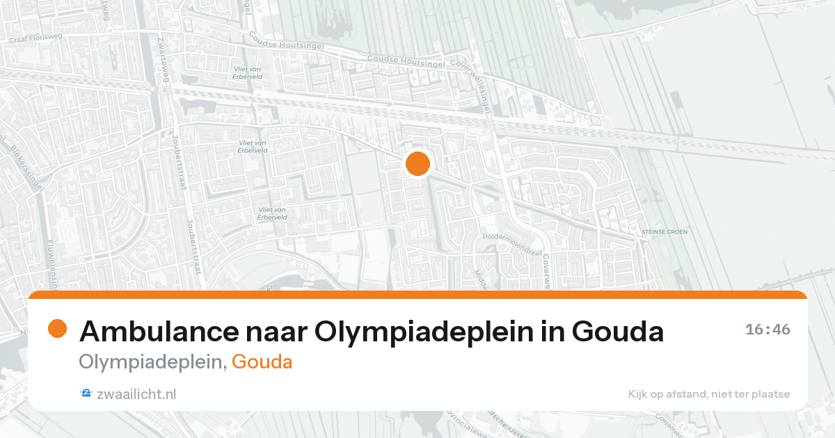 Ambulance naar Olympiadeplein in Gouda — 20 aug 2026