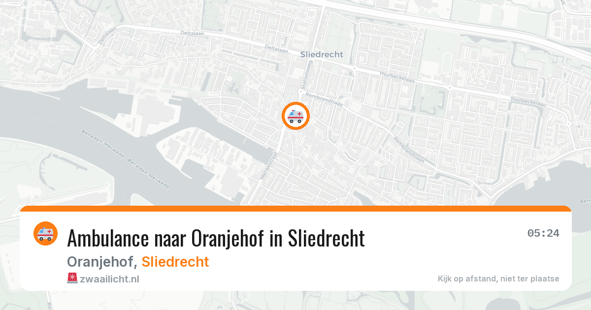 Ambulance naar Oranjehof in Sliedrecht — 28 mei 2026