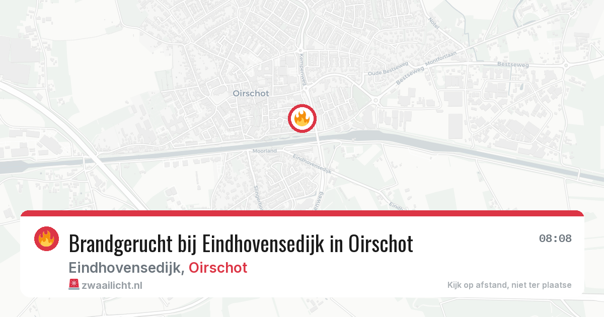 Brandgerucht bij Eindhovensedijk in Oirschot — 27 jul 2026