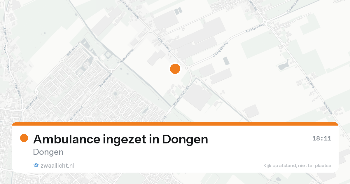 Ambulance ingezet in Dongen — 14 aug 2026