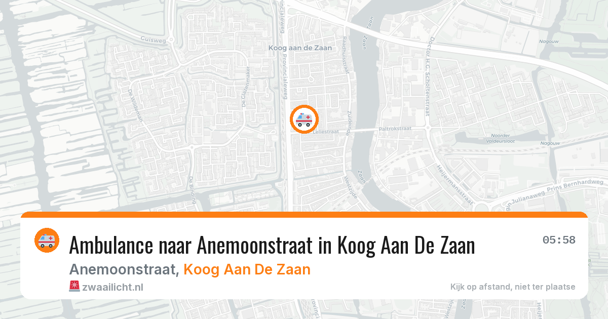Ambulance naar Anemoonstraat in Koog Aan De Zaan — 13 feb 2026