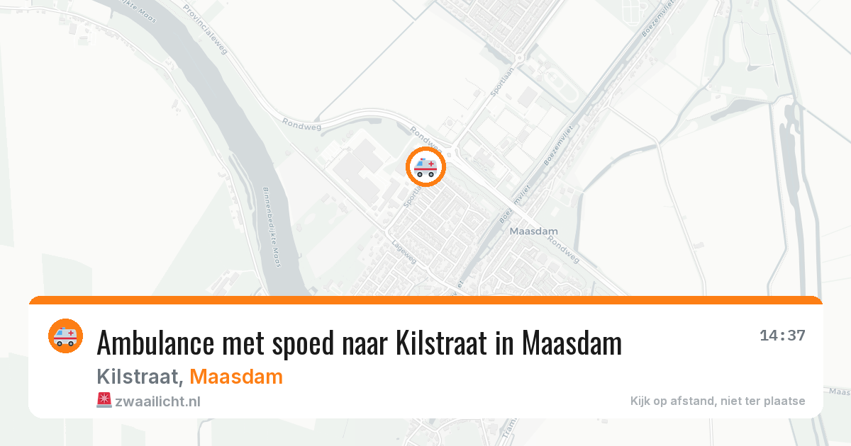 Ambulance met spoed naar Kilstraat in Maasdam — 10 aug 2026