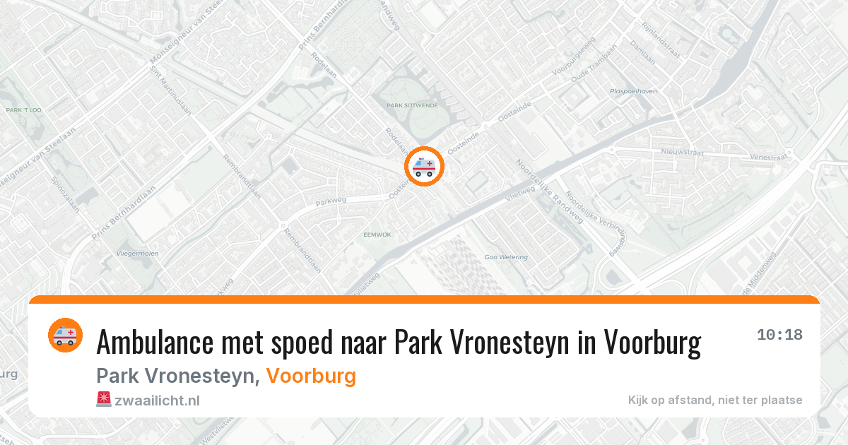 Ambulance met spoed naar Park Vronesteyn in Voorburg — 18 jan 2026