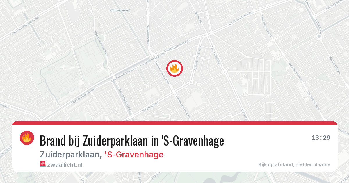 Brand bij Zuiderparklaan in 'S-Gravenhage — 10 apr 2026