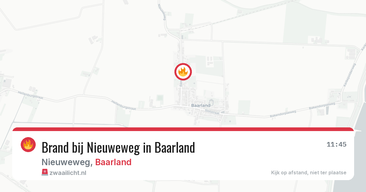 Brand bij Nieuweweg in Baarland — 16 jul 2026