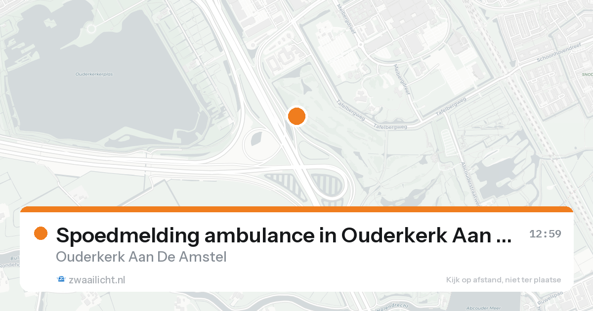 Spoedmelding ambulance in Ouderkerk Aan De Amstel — 16 aug 2026